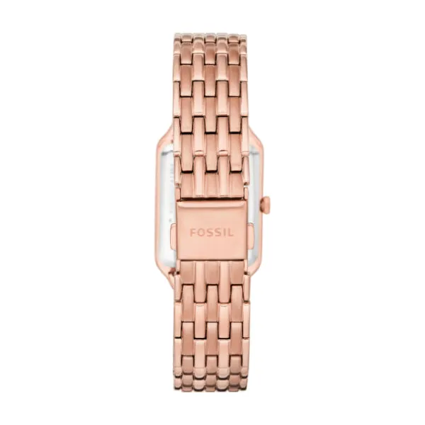 Fossil Raquel Rose Gold Stainless Steel Silver Dial Quartz Watch for Ladies - ES5271