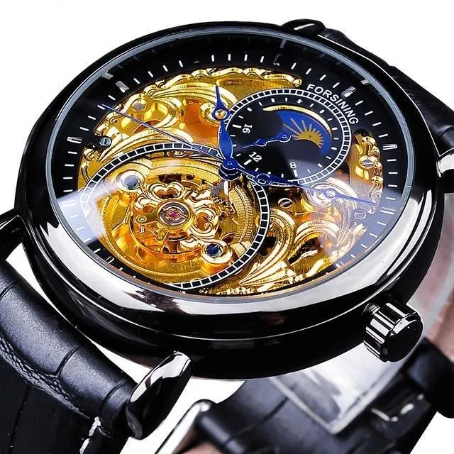 Francois Calendario Mechanical Skeleton Watch