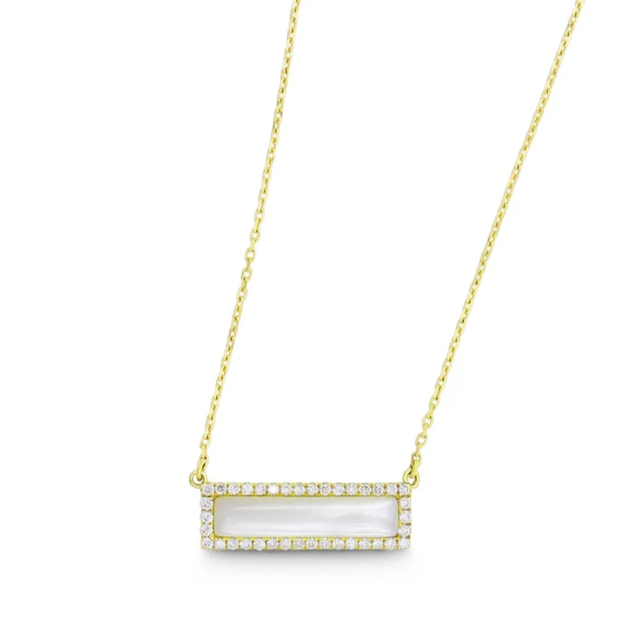 Frederic Sage Luna Collection Mother of Pearl and  Diamond Necklace