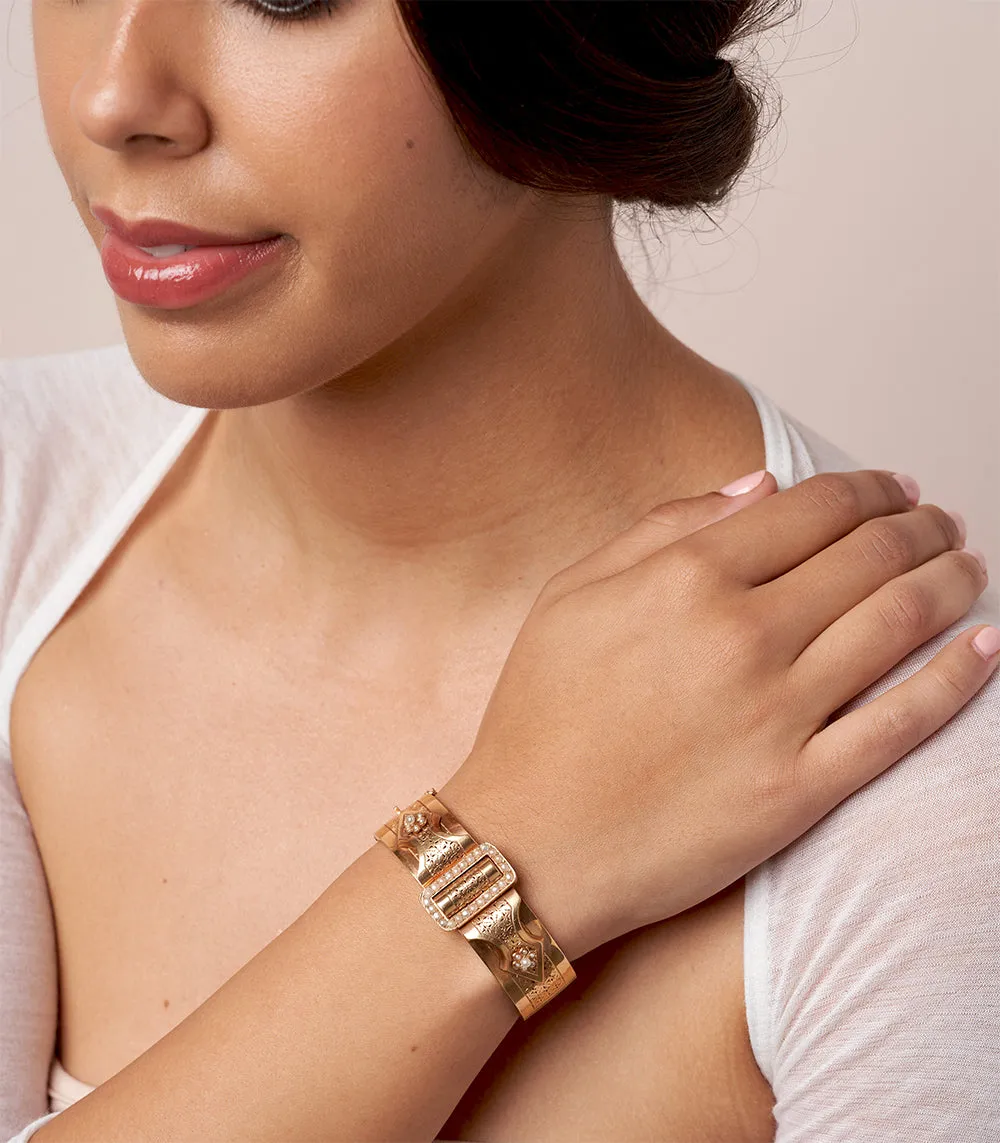 French Victorian Pierced Cuff