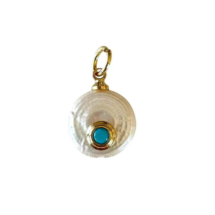 Fresh Pearl Birthstone Charm For Charm Necklace & Bracelet: Purple