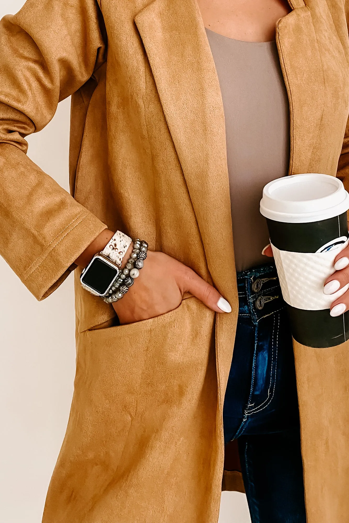 Fur All Time Faux Fur Apple Watch Band (White Deer)