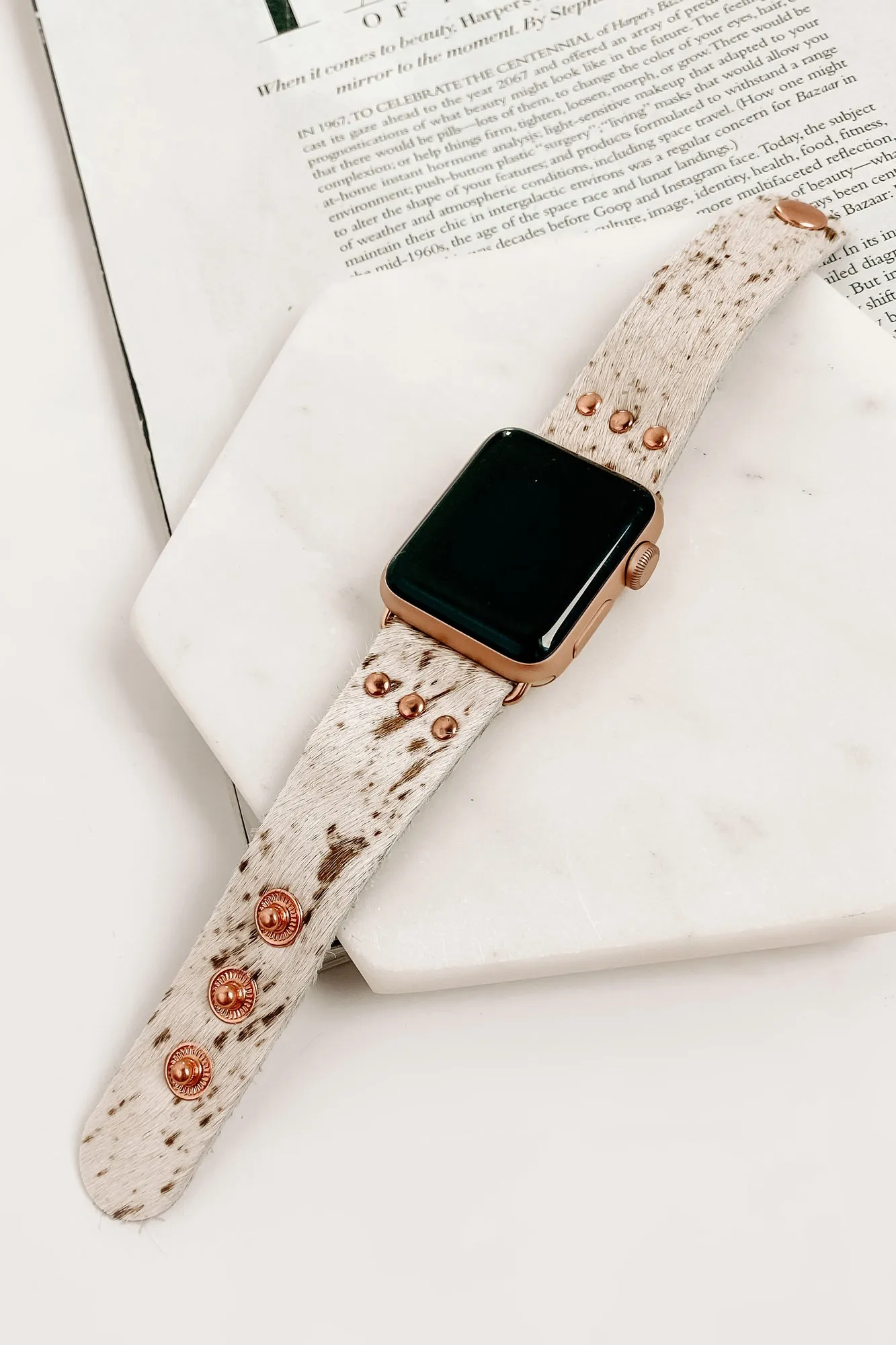 Fur All Time Faux Fur Apple Watch Band (White Deer)
