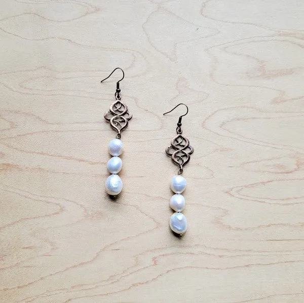 Genuine Freshwater Potato Pearl Earrings Wedding