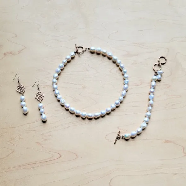 Genuine Freshwater Potato Pearl Earrings Wedding