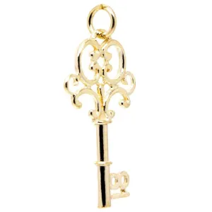 Gold 18th Birthday Key Charm