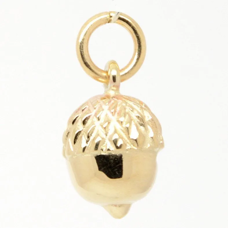 Gold Acorn Charm
