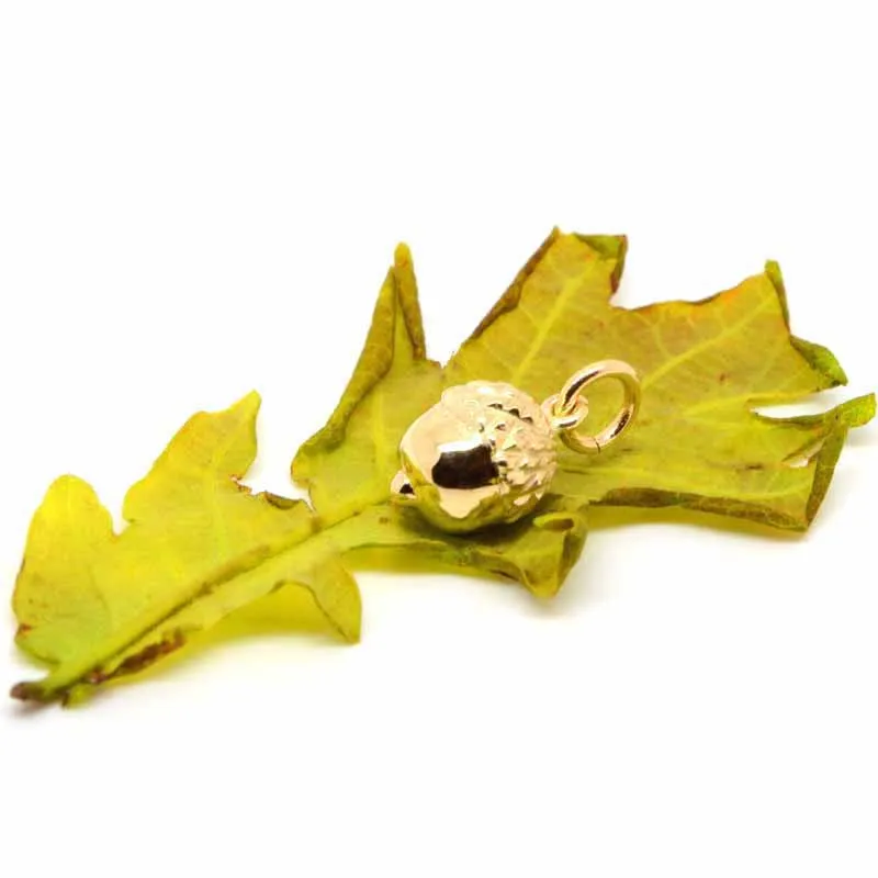 Gold Acorn Charm