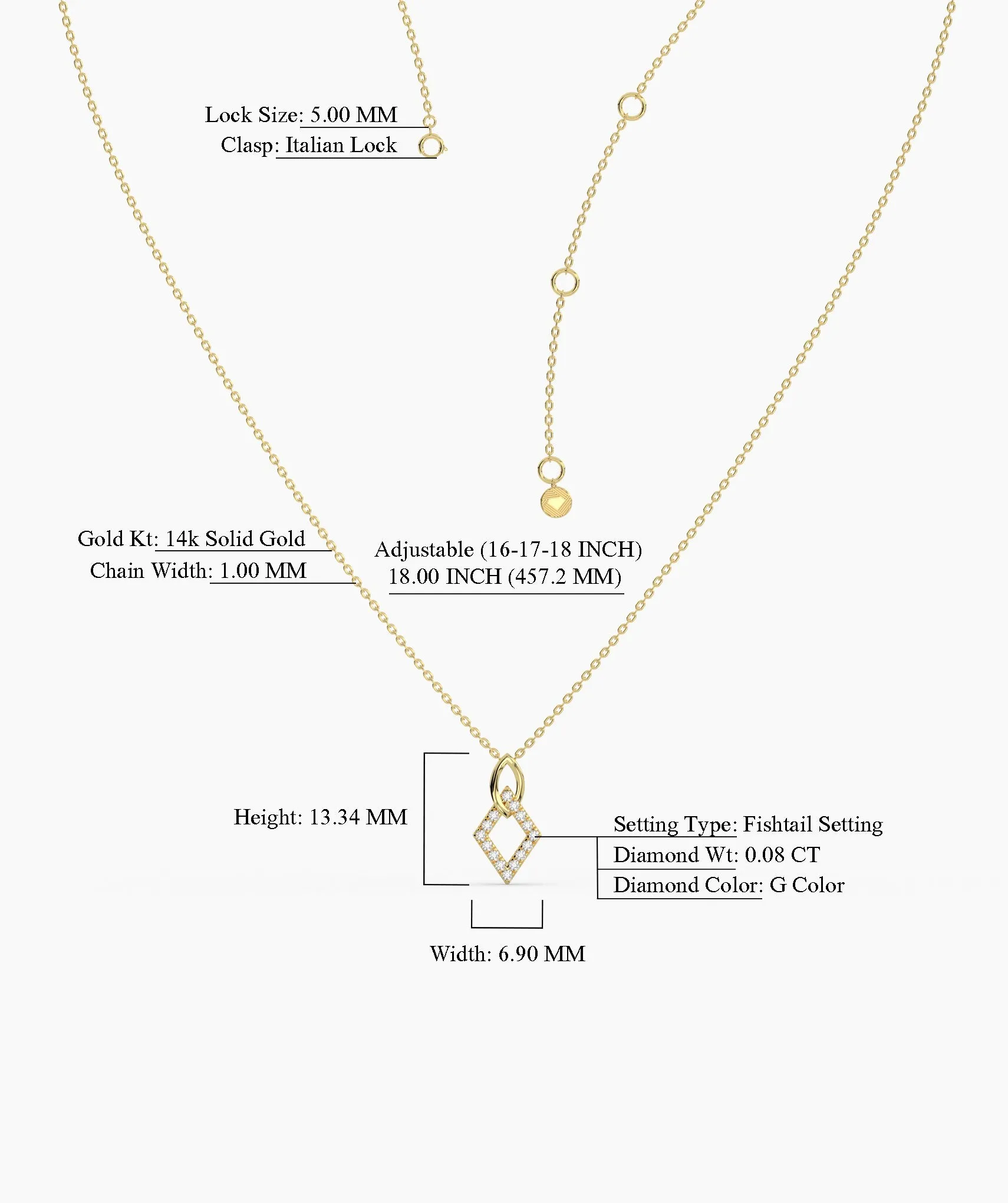 Gold & Diamond Openwork Necklace