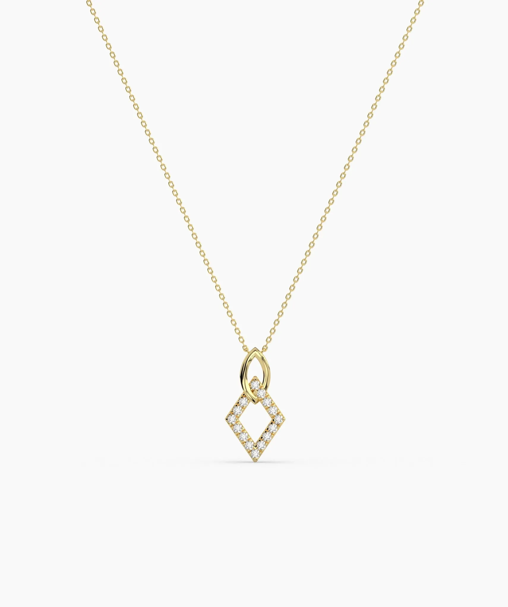 Gold & Diamond Openwork Necklace