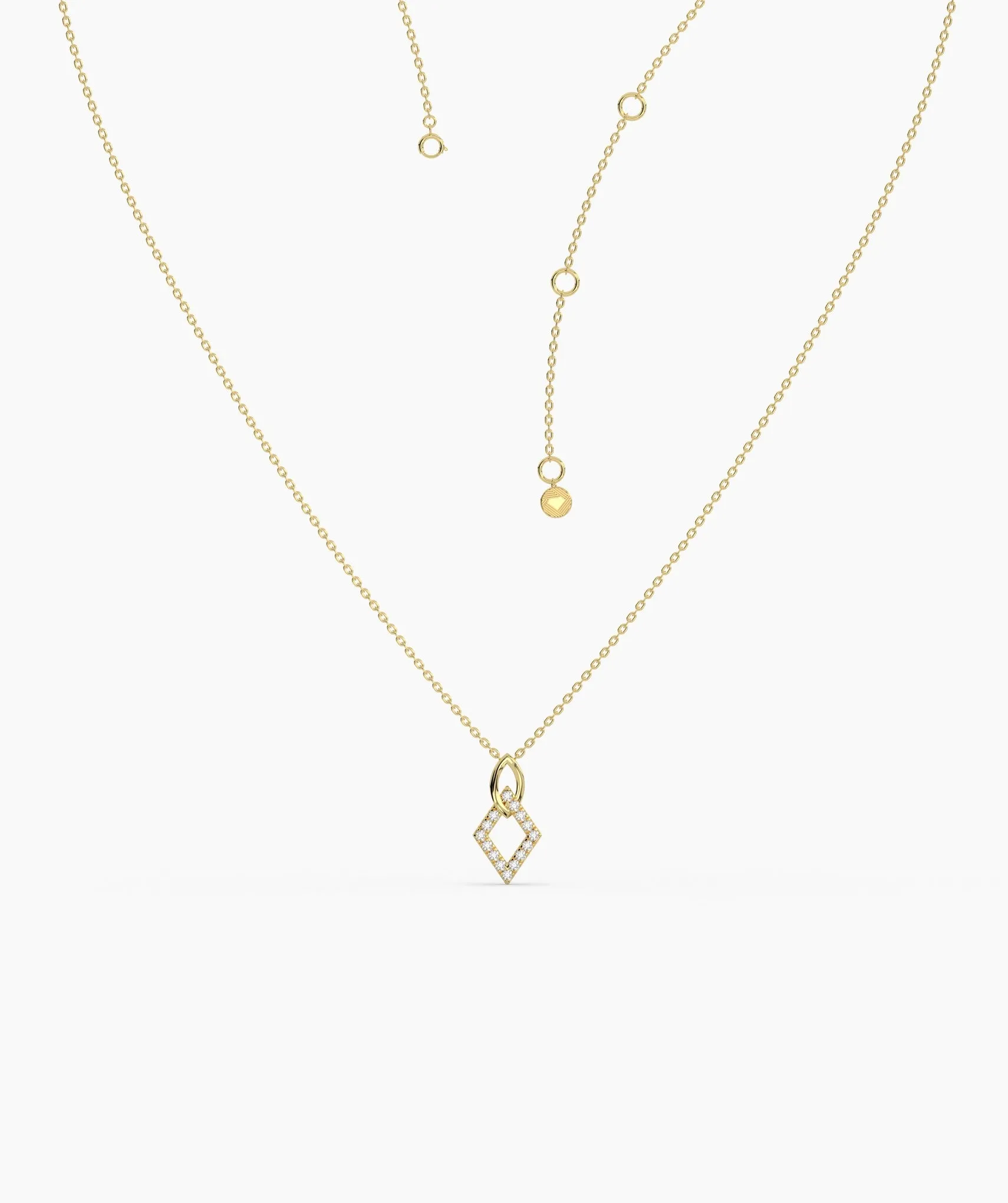 Gold & Diamond Openwork Necklace