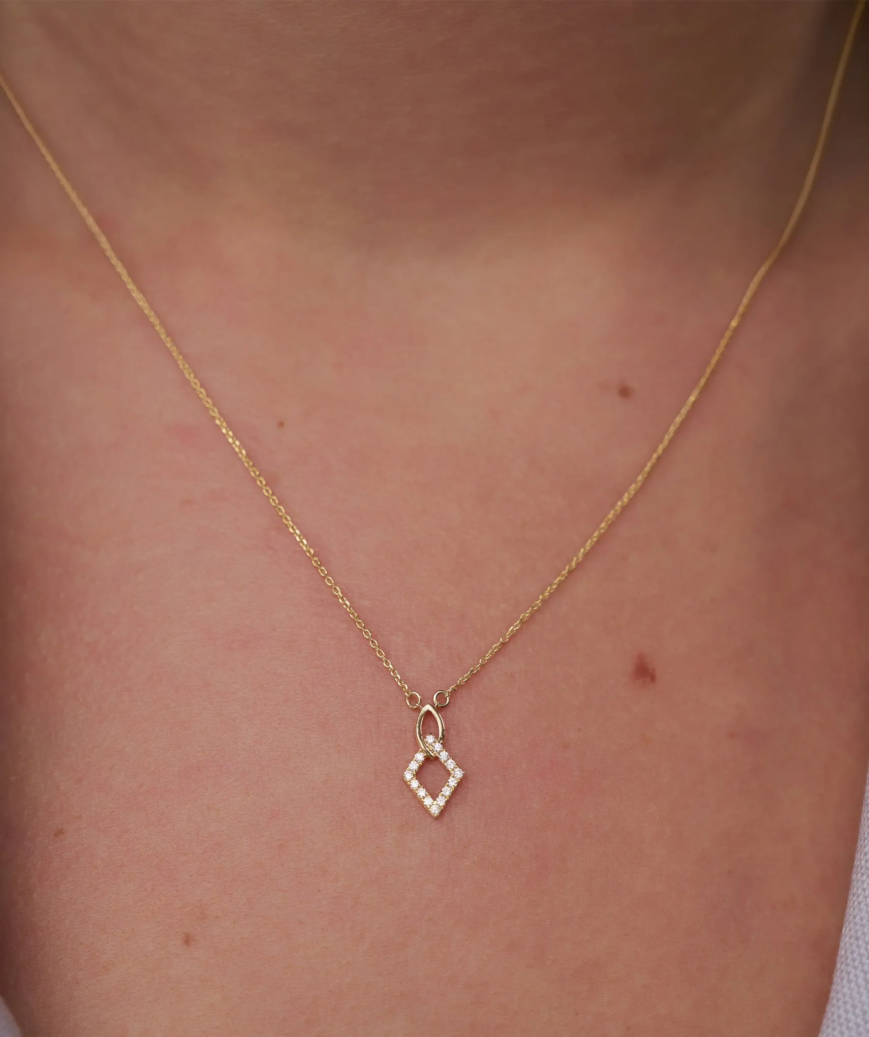 Gold & Diamond Openwork Necklace