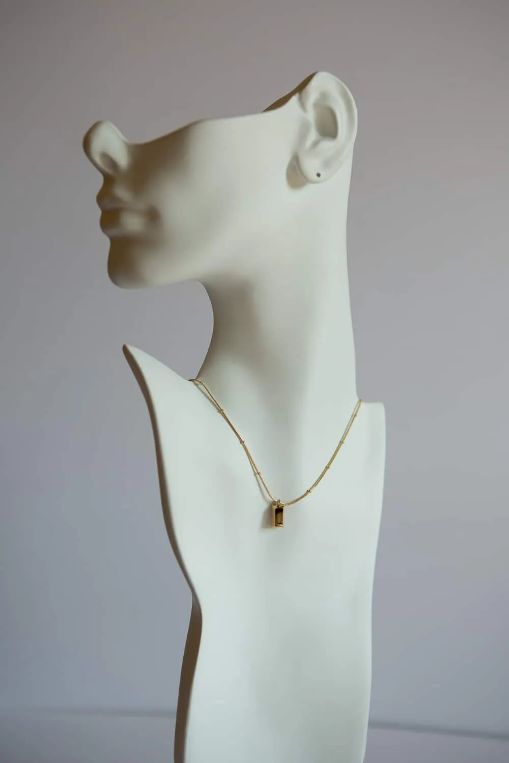 Gold Brick Bar Necklace