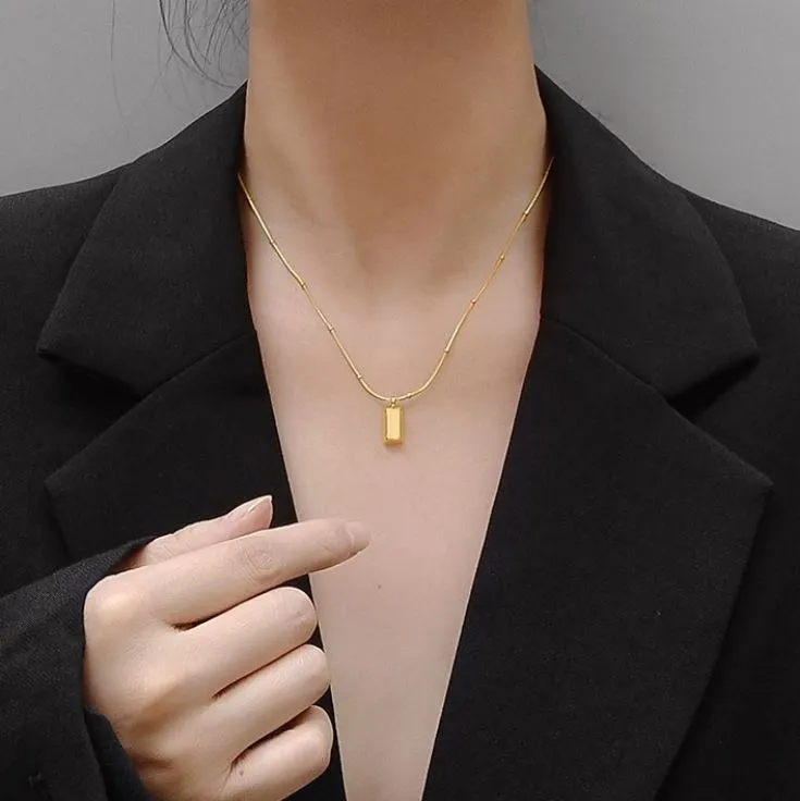 Gold Brick Necklace
