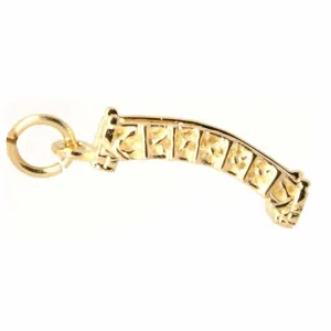 Gold Cambridge Newton's Bridge Charm