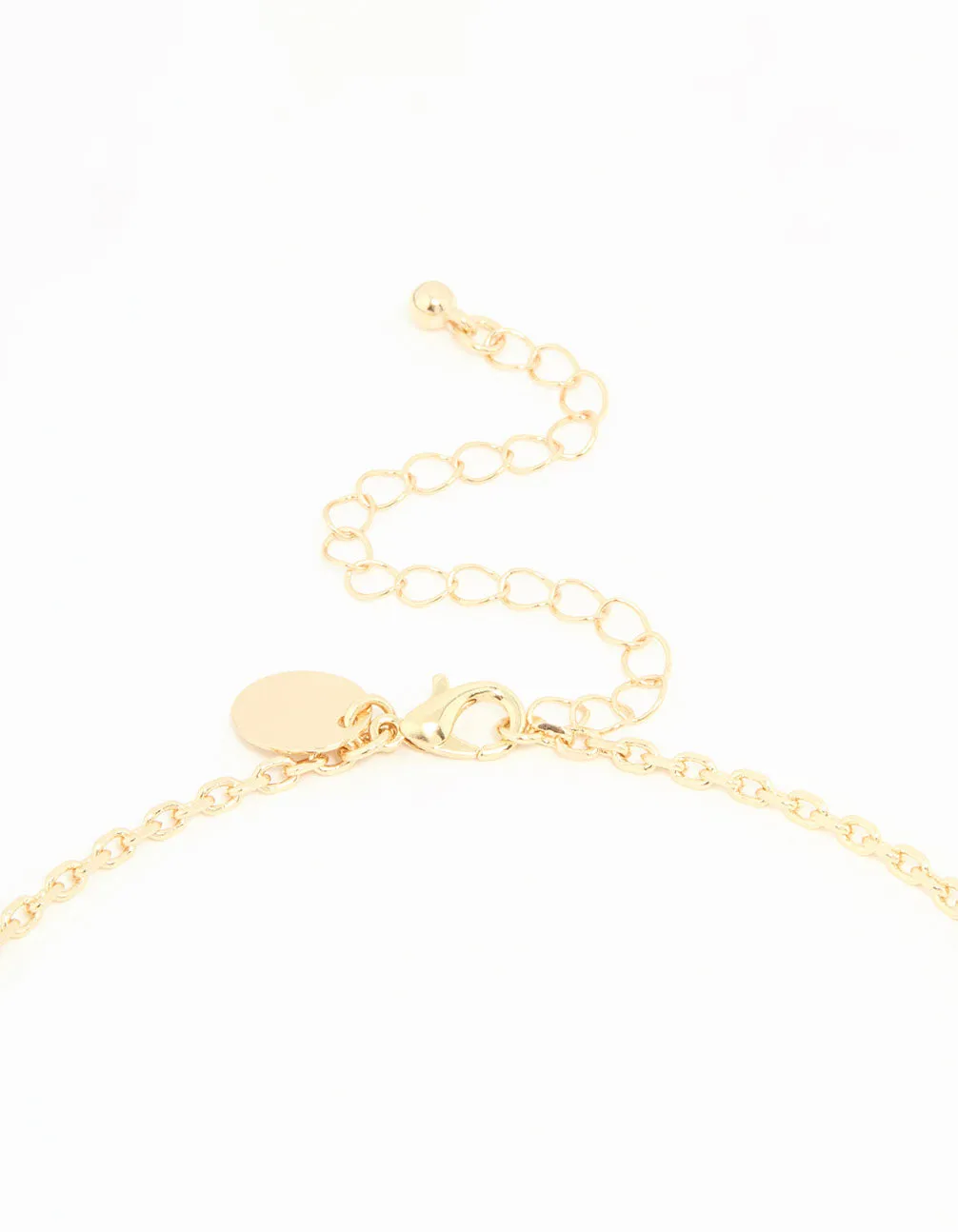Gold Emerald Diamante Tassel Necklace & Earrings Set