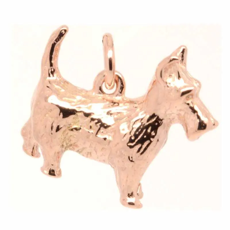 Gold Large Scottie Dog Charm