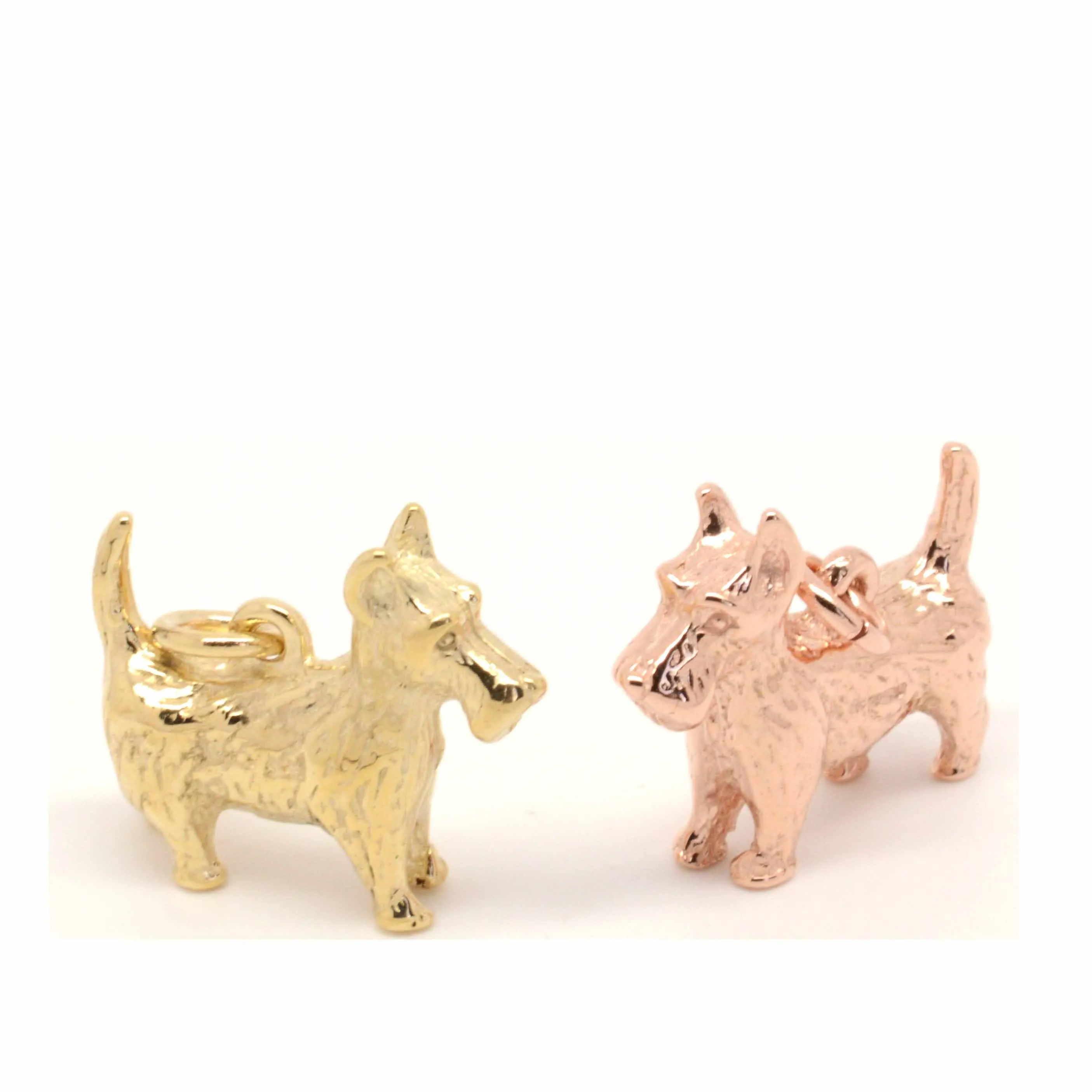 Gold Large Scottie Dog Charm