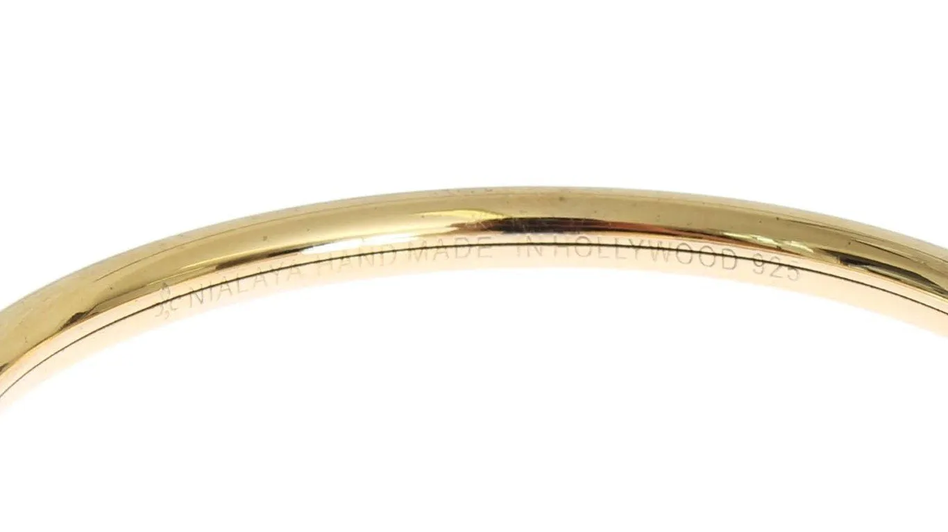 Gold Lion Bangle Bracelet