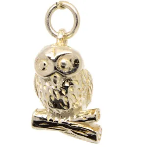 Gold Owl Charm