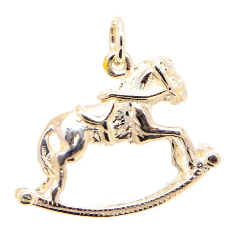 Gold Rocking Horse Charm
