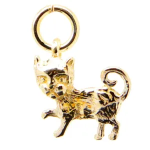 Gold Small Cat Charm