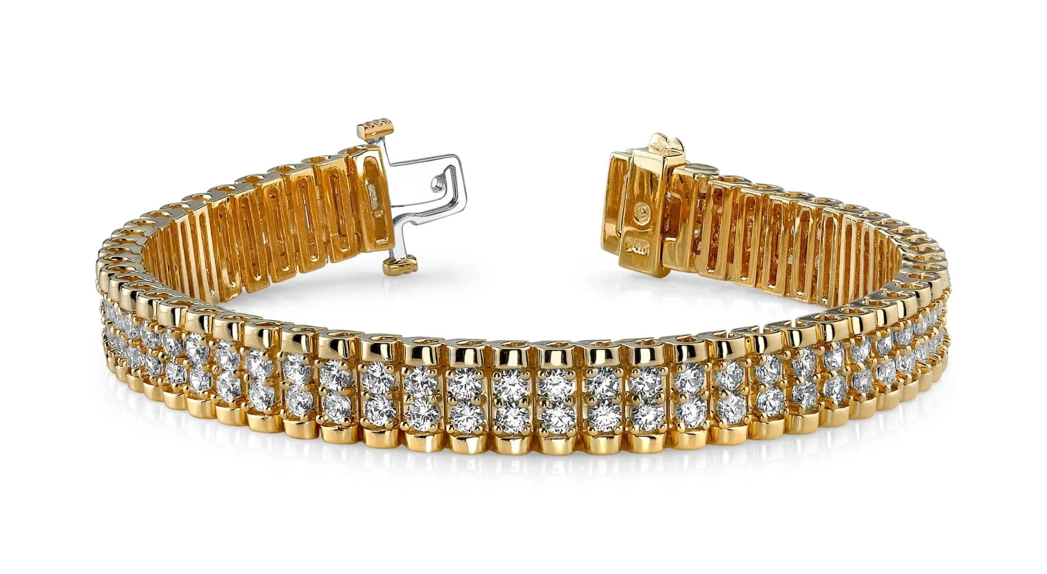Grand Double Diamond Bracelet with 6.05 ct.(finished) 2.5mm