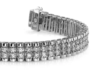 Grand Double Diamond Bracelet with 6.05 ct.(finished) 2.5mm