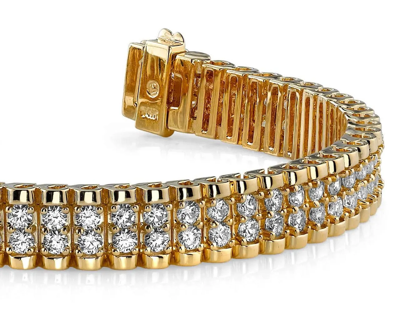 Grand Double Diamond Bracelet with 6.05 ct.(finished) 2.5mm
