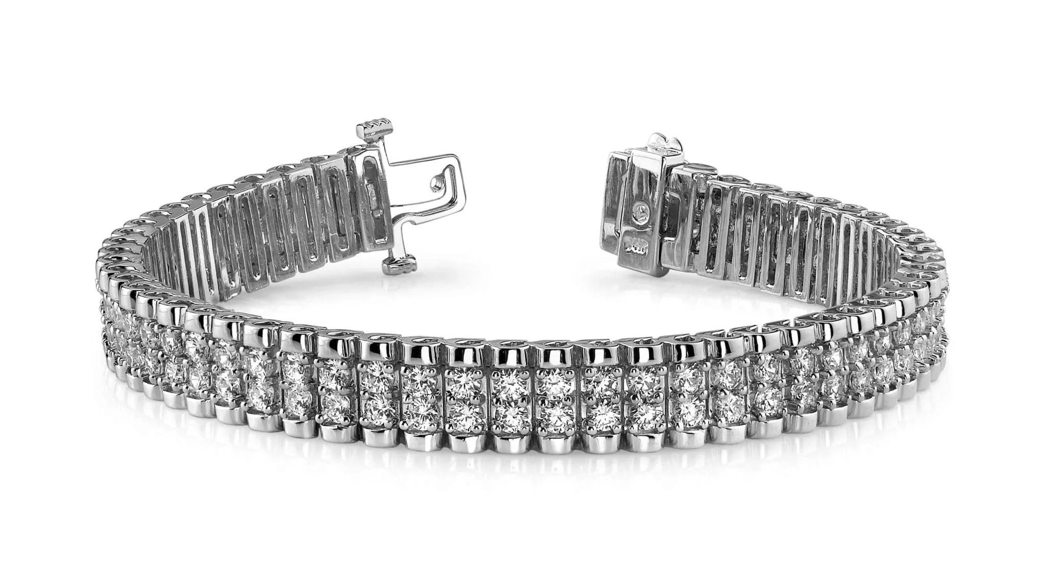 Grand Double Diamond Bracelet with 6.05 ct.(finished) 2.5mm