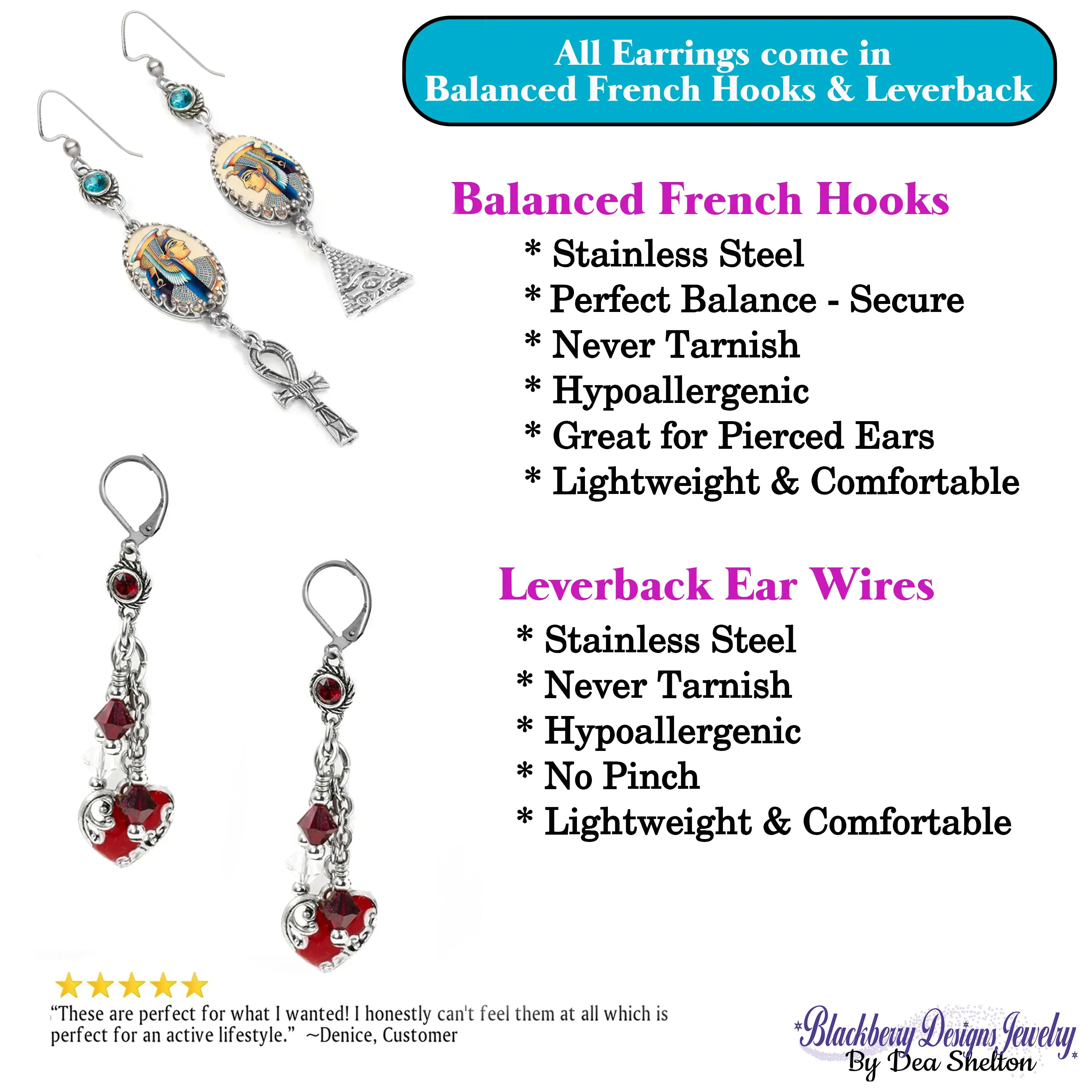 Green Crystal Claddagh Earrings