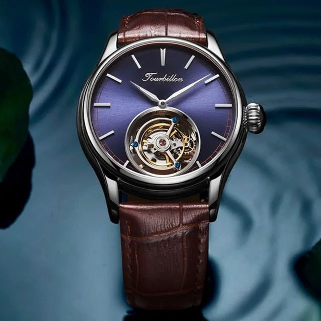 Guanqin Classic Tourbillon Watches Men Skeleton Mechanical Original Brand 2019 Luxury Sapphire Watches For Men Relogio Masculino