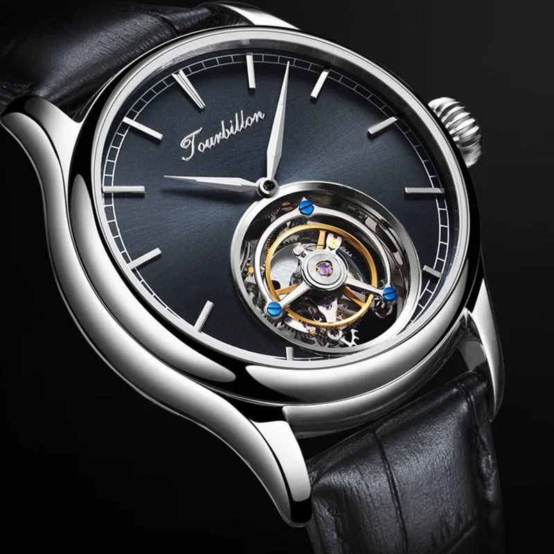 Guanqin Classic Tourbillon Watches Men Skeleton Mechanical Original Brand 2019 Luxury Sapphire Watches For Men Relogio Masculino