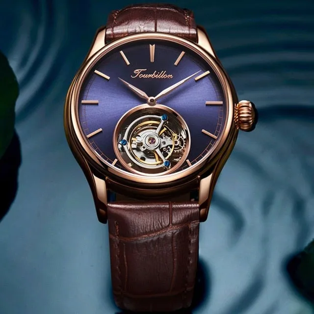 Guanqin Classic Tourbillon Watches Men Skeleton Mechanical Original Brand 2019 Luxury Sapphire Watches For Men Relogio Masculino