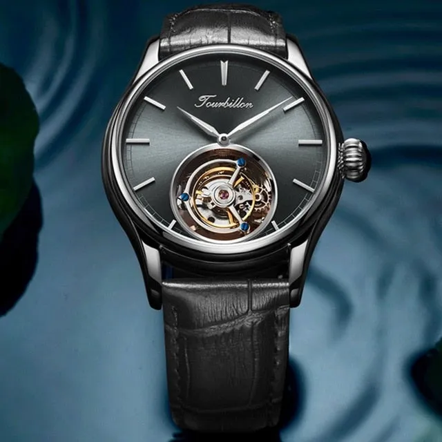 Guanqin Classic Tourbillon Watches Men Skeleton Mechanical Original Brand 2019 Luxury Sapphire Watches For Men Relogio Masculino