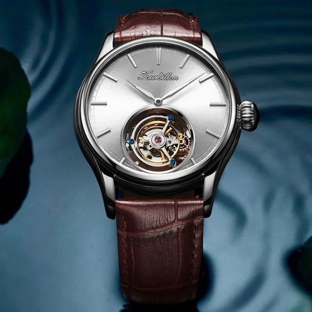 Guanqin Classic Tourbillon Watches Men Skeleton Mechanical Original Brand 2019 Luxury Sapphire Watches For Men Relogio Masculino