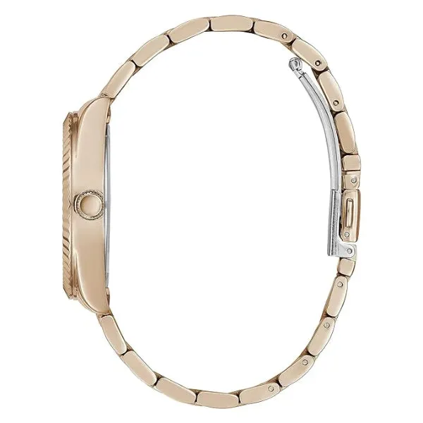Guess Luna Rose Gold Stainless Steel Silver Dial Quartz Watch for Ladies - GW0308L3