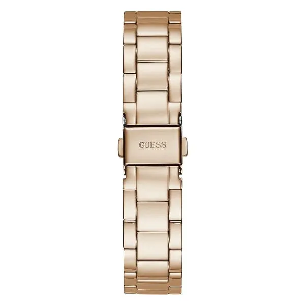 Guess Luna Rose Gold Stainless Steel Silver Dial Quartz Watch for Ladies - GW0308L3