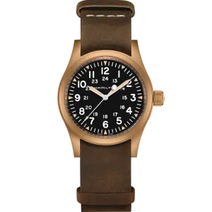 Hamilton Khaki Field Mechanical Bronze on Leather