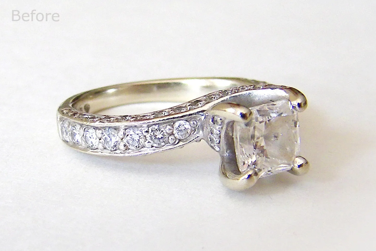 Handcrafted Matching Diamond Wedding Ring