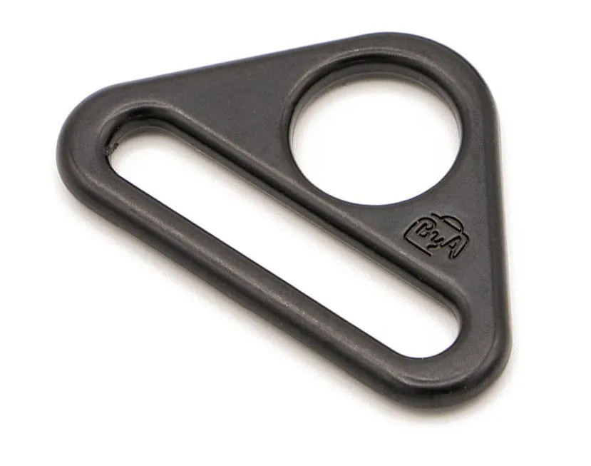 Hardware 1" Triangle Rings-Black Metal
