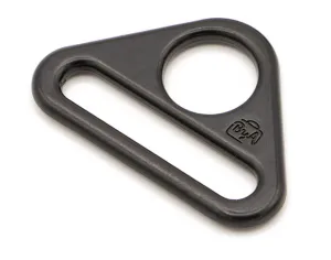 Hardware 1" Triangle Rings-Black Metal