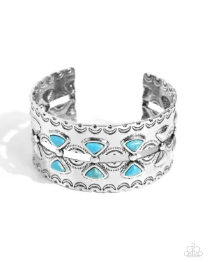 Harmonious Haven - Blue - Triangular Stone Paparazzi Cuff Bracelet