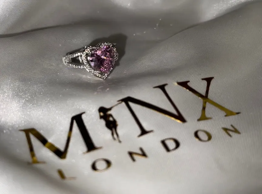 Heart Ring | Pink Diamond Ring | Heart Shaped Ring | Heart Shape Ring | Diamond Heart Ring | Heart Ring with Diamonds | Engagement Ring