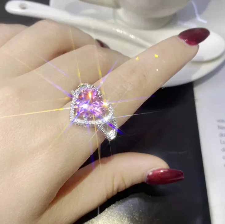 Heart Ring | Pink Diamond Ring | Heart Shaped Ring | Heart Shape Ring | Diamond Heart Ring | Heart Ring with Diamonds | Engagement Ring