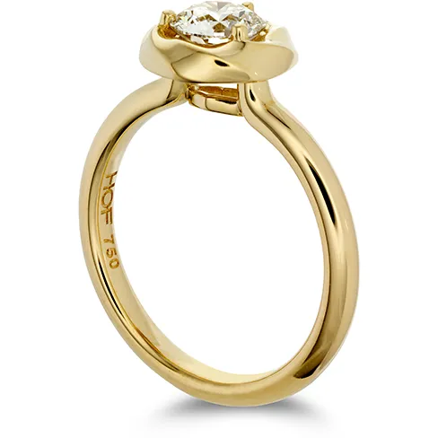 Hearts On Fire Atlantico Wave Halo Solitaire Diamond Engagement Ring