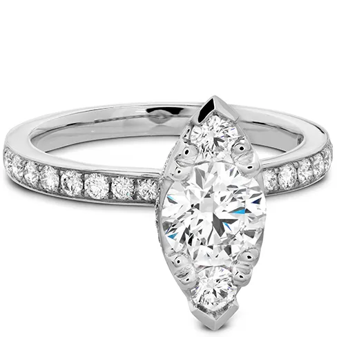 Hearts On Fire Desire Regal Engagement Ring with Diamond Band