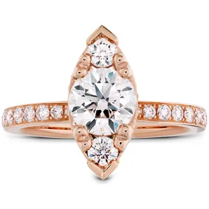 Hearts On Fire Desire Regal Engagement Ring with Diamond Band