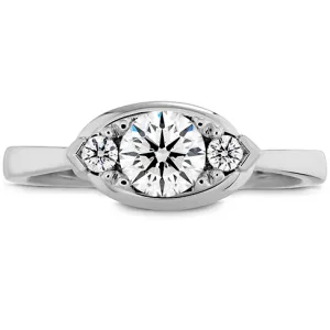 Hearts On Fire Optima Regal Horizontal Diamond Engagement Ring