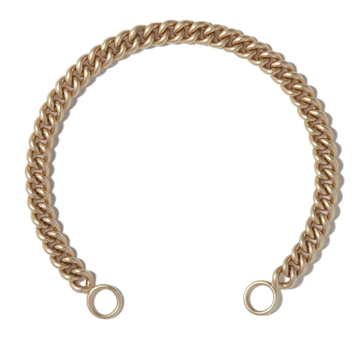 Heavy Curb Chain Bracelet in Yellow Gold